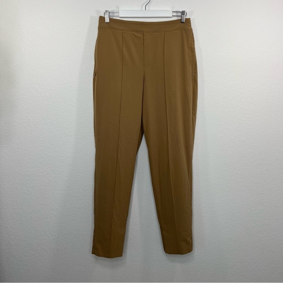 ATHLETA Brooklyn Heights Vienna Slim Pant Tapered Leg size 10 Tapestry Gold - Picture 2 of 10